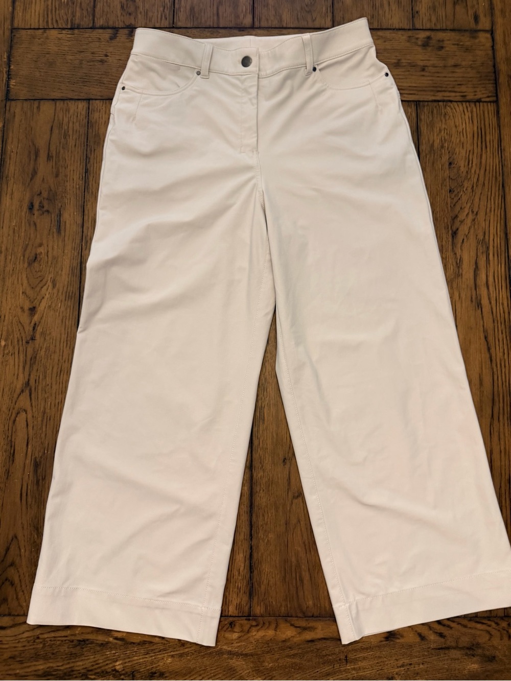 Lululemon City Sleek Wide Leg 7/8 Pants Cream Opal Size 30